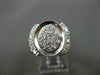 ANTIQUE LARGE .62CT ROUND DIAMOND 18KT WHITE GOLD 3D OVAL RING BEAUTIFUL! #22508