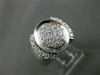 ANTIQUE LARGE .62CT ROUND DIAMOND 18KT WHITE GOLD 3D OVAL RING BEAUTIFUL! #22508