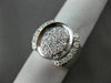 ANTIQUE LARGE .62CT ROUND DIAMOND 18KT WHITE GOLD 3D OVAL RING BEAUTIFUL! #22508
