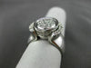 ANTIQUE LARGE .62CT ROUND DIAMOND 18KT WHITE GOLD 3D OVAL RING BEAUTIFUL! #22508