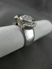 ANTIQUE LARGE .62CT ROUND DIAMOND 18KT WHITE GOLD 3D OVAL RING BEAUTIFUL! #22508
