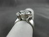 ANTIQUE LARGE .62CT ROUND DIAMOND 18KT WHITE GOLD 3D OVAL RING BEAUTIFUL! #22508