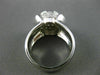 ANTIQUE LARGE .62CT ROUND DIAMOND 18KT WHITE GOLD 3D OVAL RING BEAUTIFUL! #22508