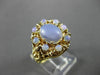 ANTIQUE LARGE AAA OPAL 14KT YELLOW GOLD FILIGREE CLUSTER FLOWER RING #23329