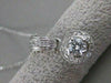 ANTIQUE .47CTW DIAMOND SOLITAIRE 14K WHITE GOLD PENDANT + CHAIN