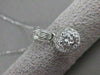 ANTIQUE .47CTW DIAMOND SOLITAIRE 14K WHITE GOLD PENDANT + CHAIN