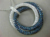 3.06CT WHITE & BLUE DIAMOND 18KT WHITE GOLD 3D INTERTWINING CIRCLE LOVE PENDANT