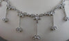 ANTIQUE 2.75CT DIAMOND FLOWER BEZEL DROP 18K WHITE GOLD NECKLACE 17" INCH #20038