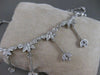ANTIQUE 2.75CT DIAMOND FLOWER BEZEL DROP 18K WHITE GOLD NECKLACE 17" INCH #20038