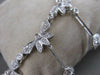 ANTIQUE 2.75CT DIAMOND FLOWER BEZEL DROP 18K WHITE GOLD NECKLACE 17" INCH #20038