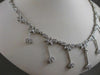 ANTIQUE 2.75CT DIAMOND FLOWER BEZEL DROP 18K WHITE GOLD NECKLACE 17" INCH #20038