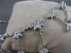 ANTIQUE 2.75CT DIAMOND FLOWER BEZEL DROP 18K WHITE GOLD NECKLACE 17" INCH #20038