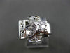 ANTIQUE LARGE .35CT OLD MINE ROUND DIAMOND 14KT WHITE GOLD FLOWER RING #1678