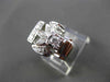 ANTIQUE LARGE .35CT OLD MINE ROUND DIAMOND 14KT WHITE GOLD FLOWER RING #1678