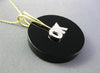 ANTIQUE EX LARGE DIAMOND & AAA BLACK ONYX 14KT 2 TONE GOLD " OK " PENDANT #20444