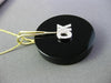 ANTIQUE EX LARGE DIAMOND & AAA BLACK ONYX 14KT 2 TONE GOLD " OK " PENDANT #20444