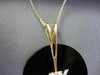 ANTIQUE EX LARGE DIAMOND & AAA BLACK ONYX 14KT 2 TONE GOLD " OK " PENDANT #20444
