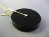 ANTIQUE EX LARGE DIAMOND & AAA BLACK ONYX 14KT 2 TONE GOLD " OK " PENDANT #20444
