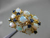 ANTIQUE LARGE 3.20CT AAA SAPPHIRE & OPAL 14KT YELLOW GOLD FILIGREE RING #22337