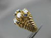 ANTIQUE LARGE 3.20CT AAA SAPPHIRE & OPAL 14KT YELLOW GOLD FILIGREE RING #22337