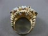 ANTIQUE LARGE 3.20CT AAA SAPPHIRE & OPAL 14KT YELLOW GOLD FILIGREE RING #22337