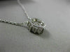 ANTIQUE LARGE .70CT DIAMOND 14K WHITE GOLD CLUSTER FLOWER FLOATING PENDANT 18316