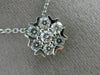 ANTIQUE LARGE .70CT DIAMOND 14K WHITE GOLD CLUSTER FLOWER FLOATING PENDANT 18316