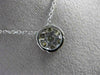 ANTIQUE LARGE .70CT DIAMOND 14K WHITE GOLD CLUSTER FLOWER FLOATING PENDANT 18316