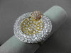 ANTIQUE MASSIVE 2.60CT DIAMOND 18KT TRI COLOR GOLD 3D CIRCULAR FILIGREE RING