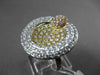 ANTIQUE MASSIVE 2.60CT DIAMOND 18KT TRI COLOR GOLD 3D CIRCULAR FILIGREE RING