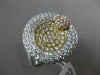 ANTIQUE MASSIVE 2.60CT DIAMOND 18KT TRI COLOR GOLD 3D CIRCULAR FILIGREE RING