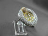 ANTIQUE MASSIVE 2.60CT DIAMOND 18KT TRI COLOR GOLD 3D CIRCULAR FILIGREE RING
