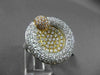 ANTIQUE MASSIVE 2.60CT DIAMOND 18KT TRI COLOR GOLD 3D CIRCULAR FILIGREE RING