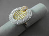 ANTIQUE MASSIVE 2.60CT DIAMOND 18KT TRI COLOR GOLD 3D CIRCULAR FILIGREE RING