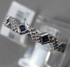 ANTIQUE .22CT AAA SAPPHIRE 14KT WHITE GOLD 5 STONE FILIGREE RING AMAZING!!!!!!!!