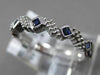 ANTIQUE .22CT AAA SAPPHIRE 14KT WHITE GOLD 5 STONE FILIGREE RING AMAZING!!!!!!!!