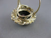 ANTIQUE VICTORIAN OLD MINE DIAMOND ONYX 14K Y GOLD FILIGREE COCKTAIL RING #20714