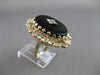 ANTIQUE VICTORIAN OLD MINE DIAMOND ONYX 14K Y GOLD FILIGREE COCKTAIL RING #20714