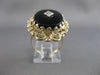 ANTIQUE VICTORIAN OLD MINE DIAMOND ONYX 14K Y GOLD FILIGREE COCKTAIL RING #20714
