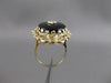 ANTIQUE VICTORIAN OLD MINE DIAMOND ONYX 14K Y GOLD FILIGREE COCKTAIL RING #20714