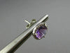 ESTATE 2.62CT DIAMOND & AAA AMETHYST 14KT WHITE GOLD ROUND HALO CLASSIC EARRINGS