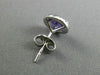 ESTATE 2.62CT DIAMOND & AAA AMETHYST 14KT WHITE GOLD ROUND HALO CLASSIC EARRINGS