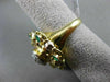 ANTIQUE LARGE 1.56CT DIAMOND & EMERALD 14K 2TONE GOLD FILIGREE WOVEN RING #21277