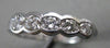 ANTIQUE .70CT DIAMOND 14K WHITE GOLD BEZEL WEDDING ANNIVERSARY RING 4M FG 9684