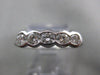 ANTIQUE .70CT DIAMOND 14K WHITE GOLD BEZEL WEDDING ANNIVERSARY RING 4M FG 9684