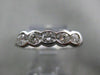 ANTIQUE .70CT DIAMOND 14K WHITE GOLD BEZEL WEDDING ANNIVERSARY RING 4M FG 9684