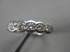 ANTIQUE .70CT DIAMOND 14K WHITE GOLD BEZEL WEDDING ANNIVERSARY RING 4M FG 9684