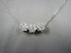 ANTIQUE 1.14CT ROUND CUT DIAMOND 14KT WHITE GOLD CLASSIC TRIPLE FLOWER PENDANT