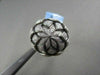 ANTIQUE 18KT WIDE FILIGREE SUN FLOWER 2.35CT DIAMOND BLACK AND WHITE GOLD RING !