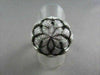 ANTIQUE 18KT WIDE FILIGREE SUN FLOWER 2.35CT DIAMOND BLACK AND WHITE GOLD RING !